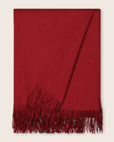 Trentino Cashmere Throw in deep red