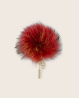 Red Multi Pom Keychain