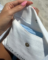 White Lightweight Wrap Travel pouch in Ivory