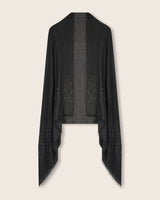 Aura Lightweight Cashmere Sequin Wrap in black