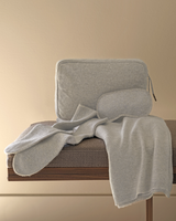 Aviano Travel set, cashmere pouch, socks, blanket, eye mask in Oatmeal