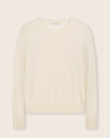 Pura Baby Cashmere Crew Neck Sweater in ivory