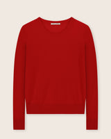 Pura Baby Cashmere Crew Neck Sweater in red