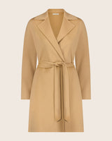 Bella Cashmere belted Coat in camel