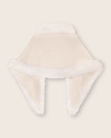 capri Fur Trimmed Cashmere Shawl in white