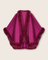 Cervinia Cashmere Cape in Berry