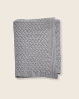 Basketweave Knit Throw in Grey