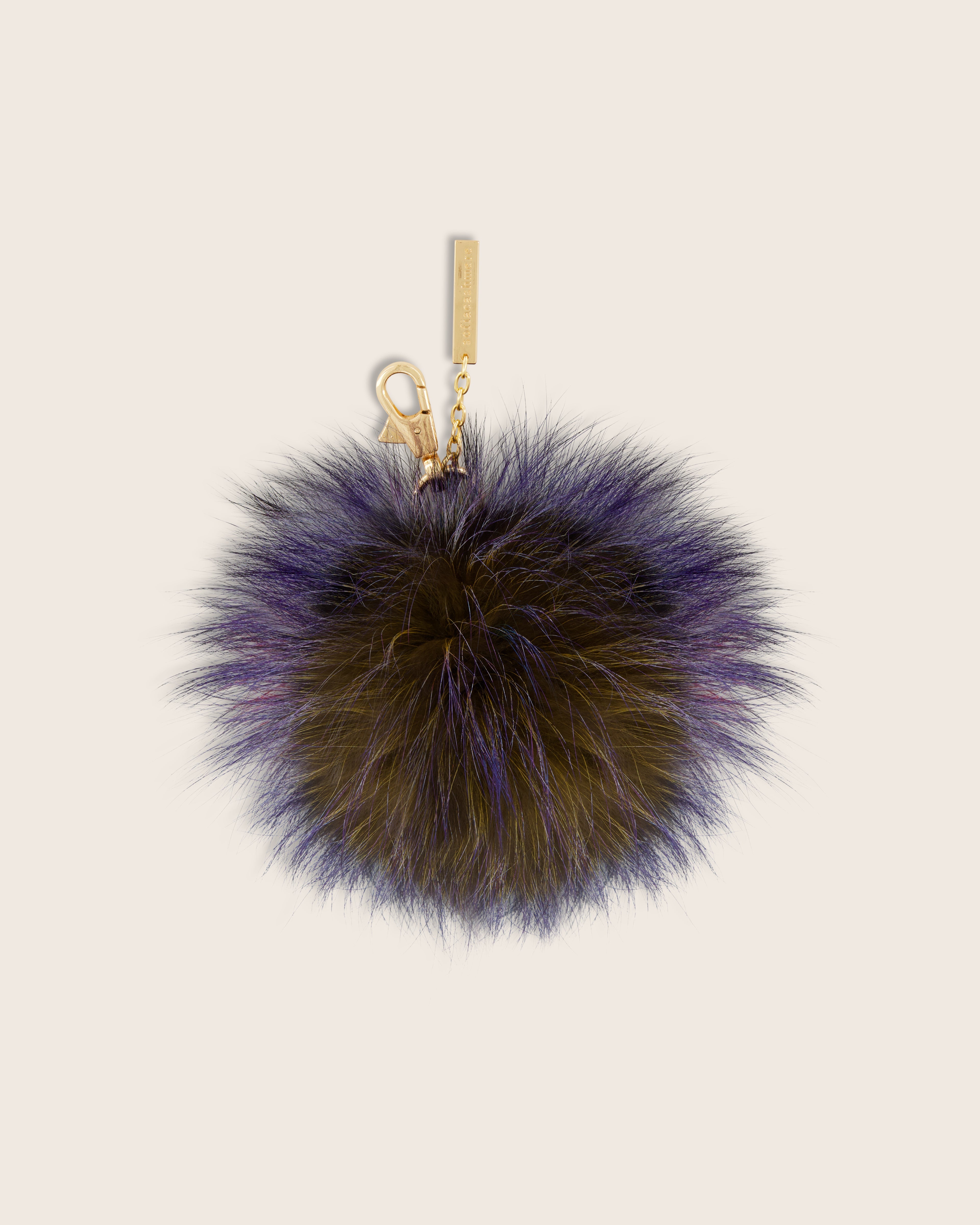 Finland Fur Pompom Keychain Charm | Sofia Cashmere – SofiaCashmere