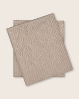 Éire Multi-Cable Cashmere Throw in oatmeal
