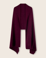 Radiant Cashmere Sequin Wrap in burgundy front