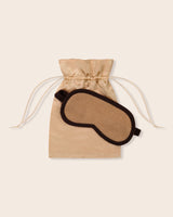 Serena cashmere Sleep Mask in Brown/Camel