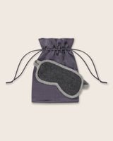Serena cashmere Sleep Mask in Grey/Light Grey