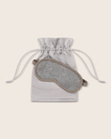 Serena cashmere Sleep Mask in Grey/Natural
