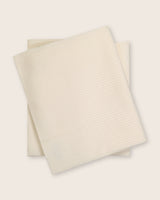 Shaker knit cashmere throw in ivory
