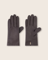 Heritage Baby Cashmere-Lined Short Leather Gloves in mocha