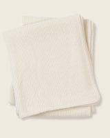 Waffle Knit Cashmere Throw in Ivory