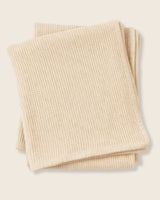 Waffle Knit Cashmere Throw in Oat