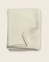 special order cashmere Jersey Knit Throw in Ivory