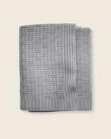 special order Geometric Knit cashmere Throw in Grey