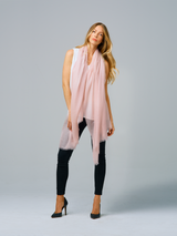 Lightweight Cashmere Wrap in Blush