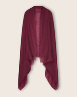 Lightweight Cashmere Wrap in Bordeaux