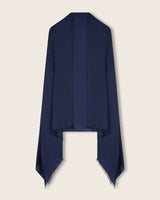Lightweight cashmere wrap in dark navy