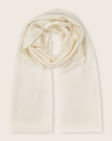Lumière Textured Eyelash Cashmere Scarf in ivory