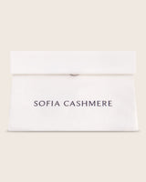 Travel Bag/pouch with sofia cashmere logo in ivory
