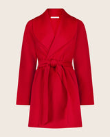 Victoria cashmere blend Coat in Red front