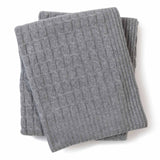 Cable Knit Throw in Grey