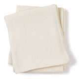 Waffle Knit Cashmere Throw in Ivory