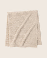 Classic Cable Knit Baby Blanket in Beige