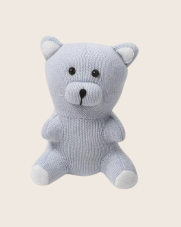 Cashmere Teddy Bear in Soft Blue