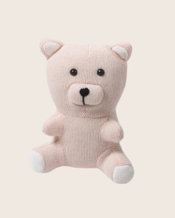Cashmere Teddy Bear in Soft Pink