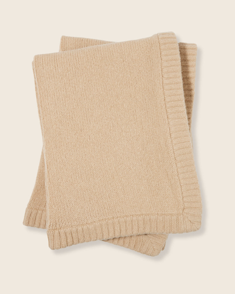 Chunky Jersey Stitch Throw in Natural Blonde