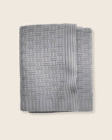 Geometric Knit Throw in Grey