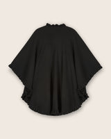 Knitted Cashmere Cape in Black