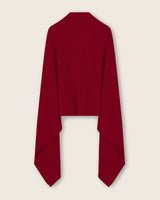 Voyage Cashmere Travel Wrap in deep red back view