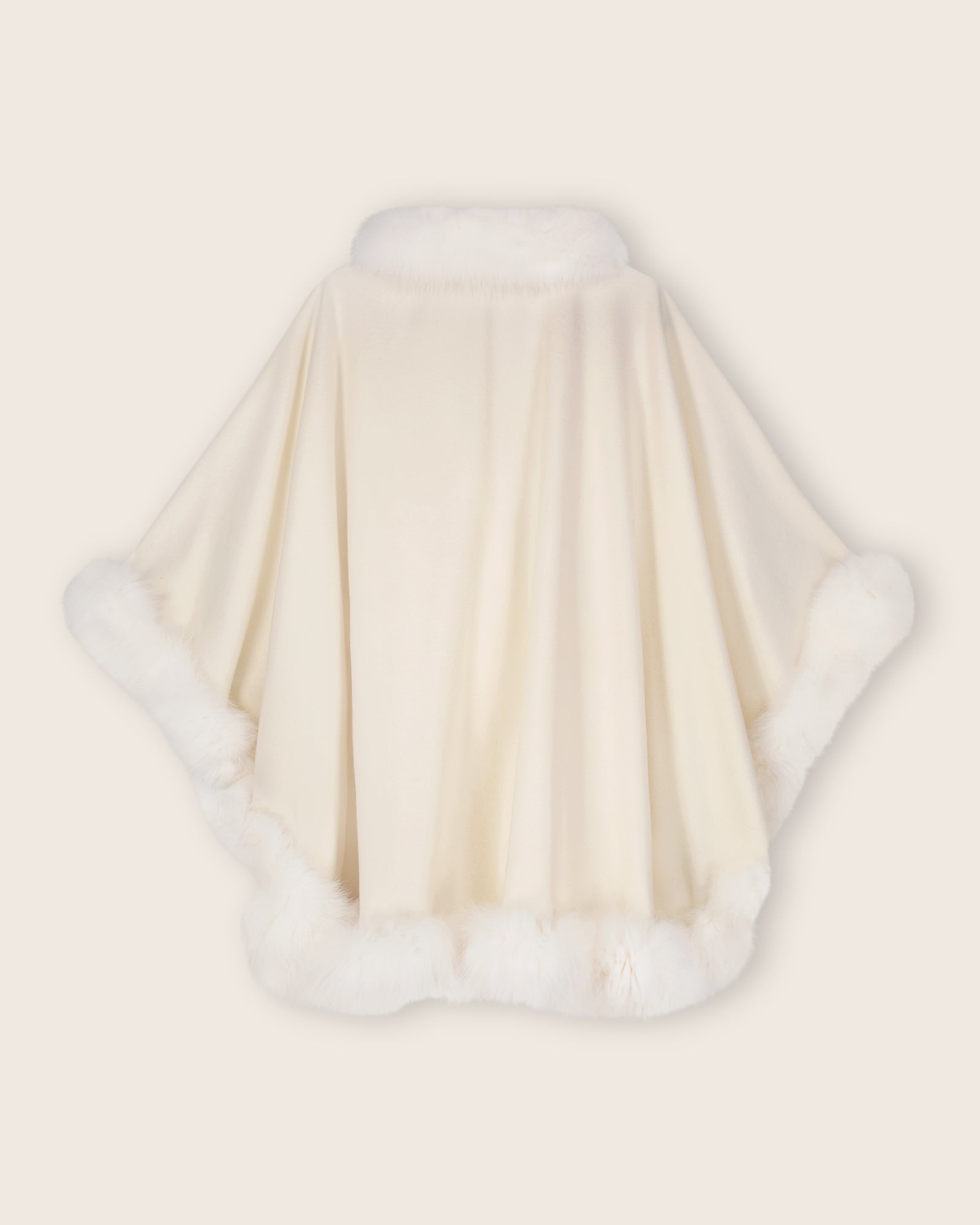 Petite Cervinia Fur Trimmed Cashmere Cape – Special Order | Sofia