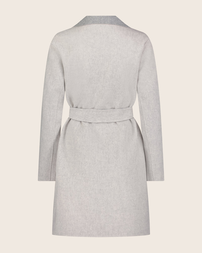 Cashmere Blend Wrap Coat with Notch Lapel | Sofa Cashmere Cashmere Blend Wrap Coat with Notch Lapel | Sofa Cashmere