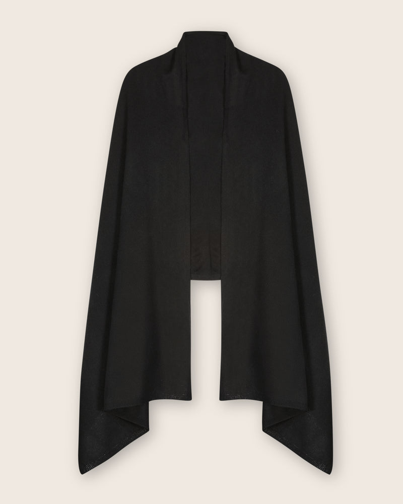 Voyage Cashmere Travel Wrap in black]