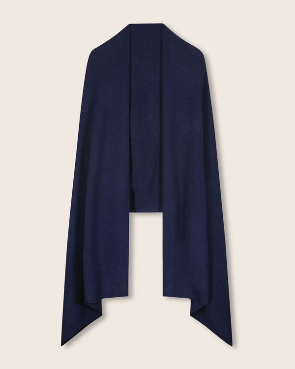 Voyage Cashmere Wrap in Dark Navy
