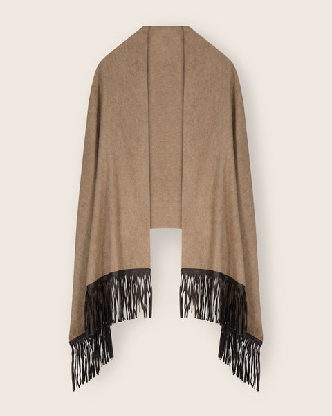 [KIMHEKIM] Cashmere Fringe Scarf Half Coat /追跡付 KIMHEKIM] Cashmere Fringe Scarf Half Coat /追跡付