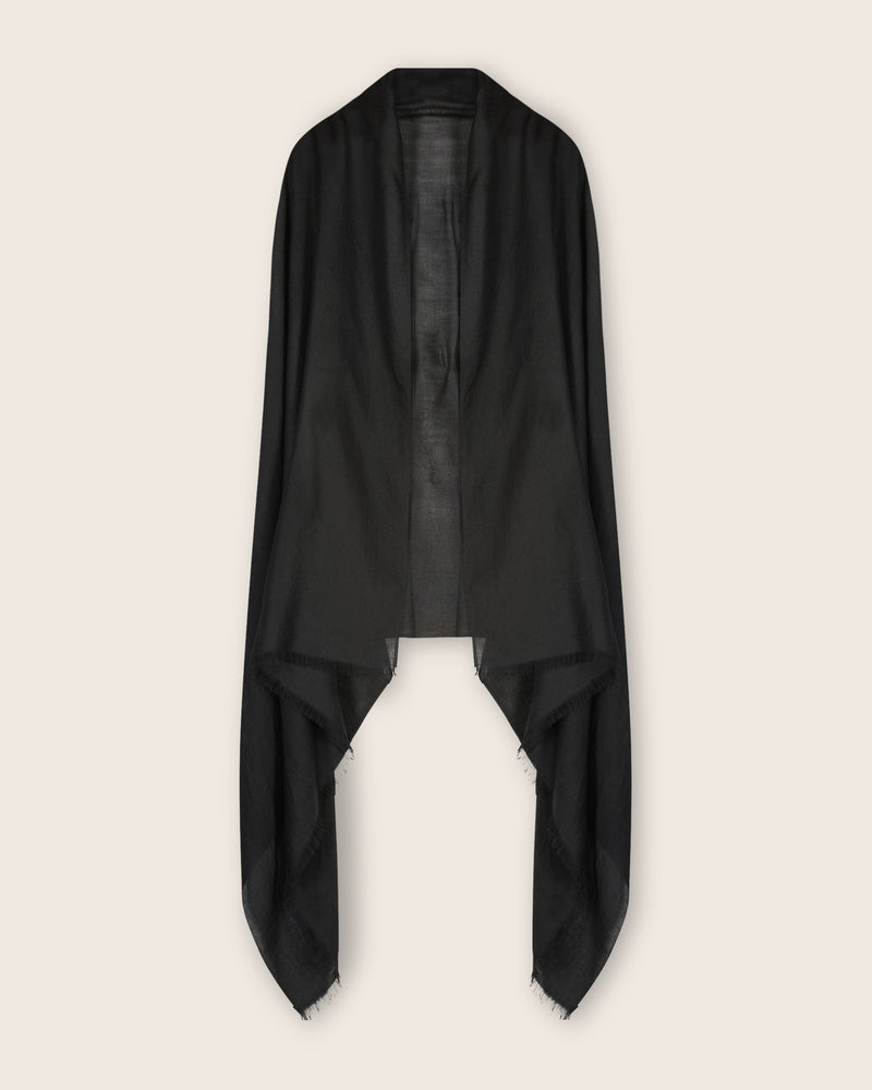 Lightweight Cashmere Wrap in Black