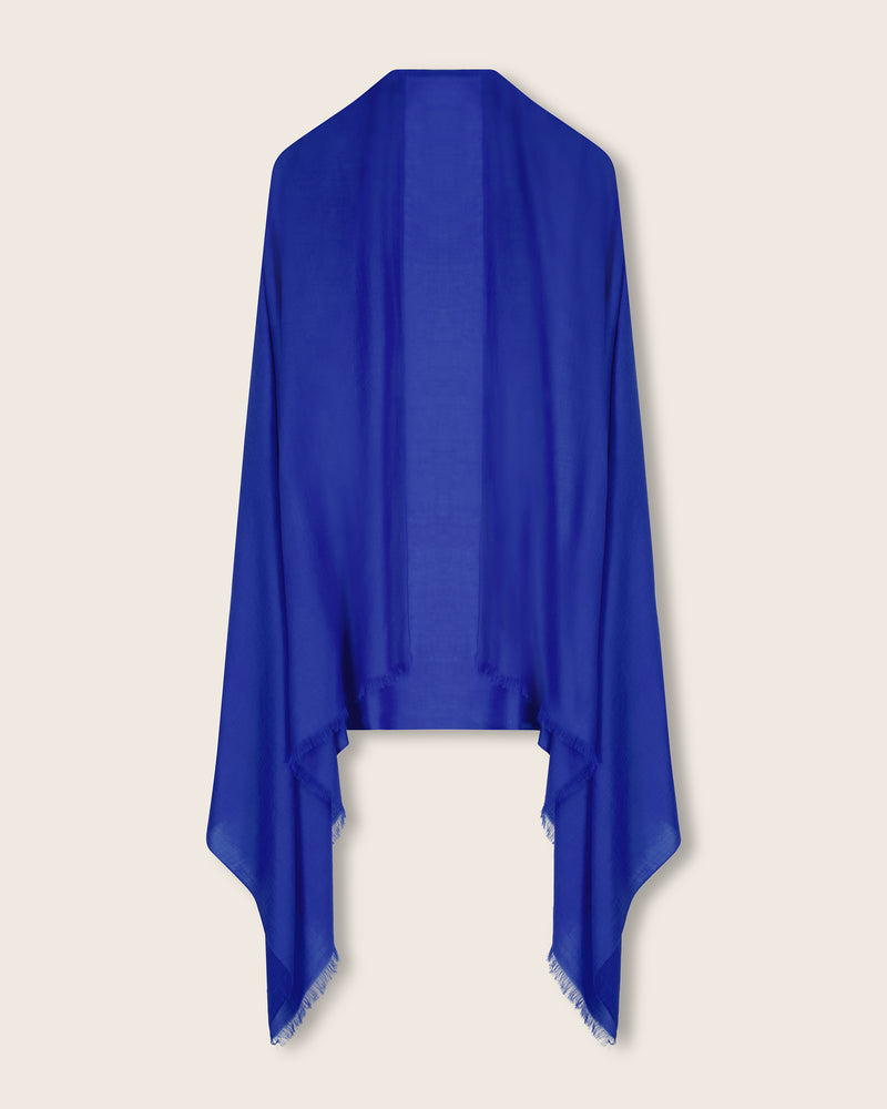 St Tropez lightweight cashmere wrap in  Cobalt