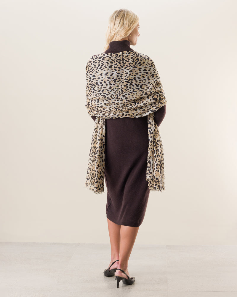 Animal print sales cashmere scarf