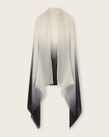 Lightweight Cashmere Wrap in Black Ombre