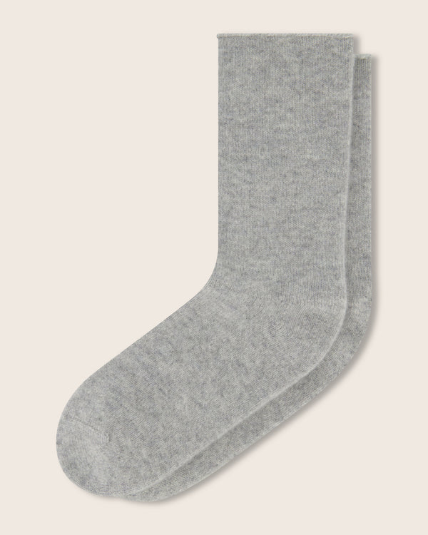 Cashmere socks in color light grey