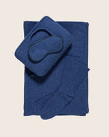 Jersey Knit cashmere Travel Set in Denim