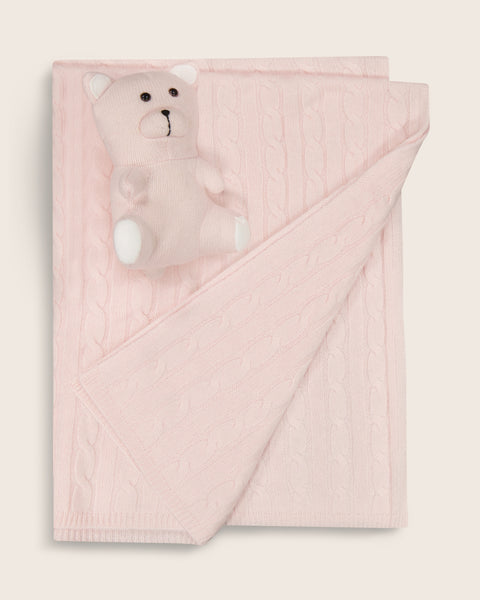 Baby Gift Set with Cashmere Blanket & Cashmere Teddy Bear | Sofia